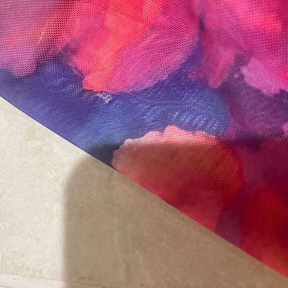 Louna Pink Blue Floral Cutout Midi Dress – Size M - Picture 16 of 16